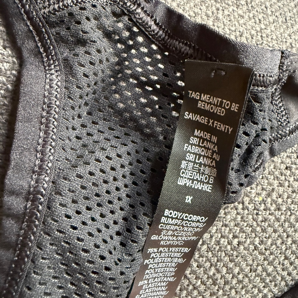 Savage Fenty Black Sports Bra 1x - Picture 7 of 9